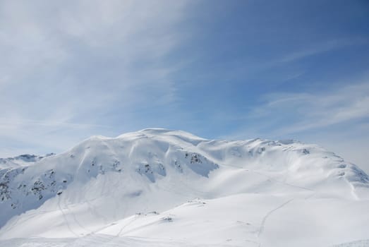 Winter landscape on the Arlberg