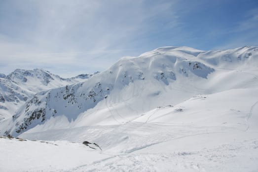 Winter landscape on the Arlberg