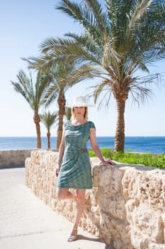 Woman with sun hat