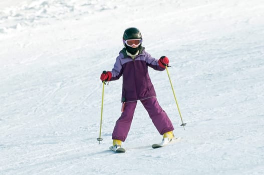 Girl Skiing