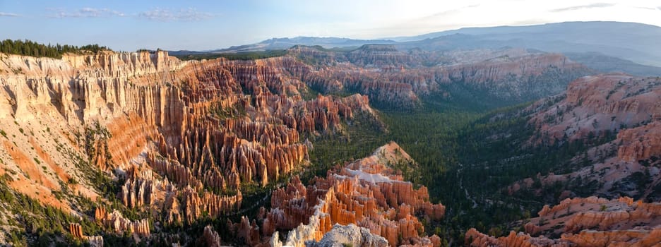 overview in Bryce Canyon National Park in Utah in the United States of America