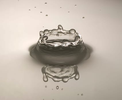 drop of water on blue background close up shoot