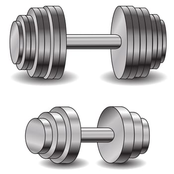 illustration with dumbells  for your design