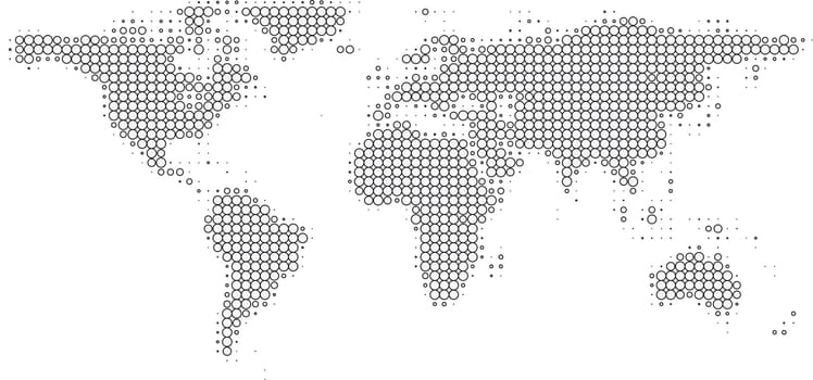 World Map Circles Dynamic