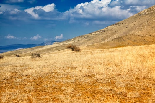 Fall landscape in Priopcea Pass, Macin Mountains, Dobrogea, Romania.