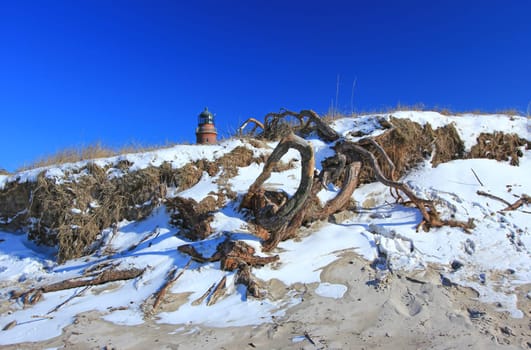 Lighthouse at Darsser Ort,Baltic Sea,National Park "Vorpommersche Boddenlandschaft"",Mecklenburg-Vorpommern,Germany"