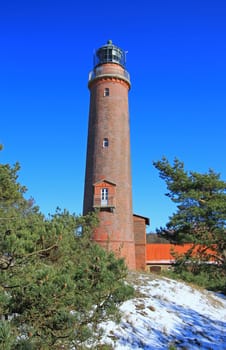 Lighthouse at Darsser Ort,Baltic Sea,National Park "Vorpommersche Boddenlandschaft"",Mecklenburg-Vorpommern,Germany"
