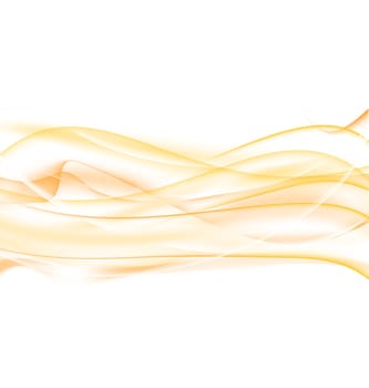 Illustration abstract orange background, wavy design - vector