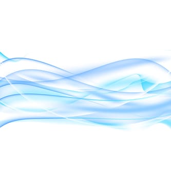 Illustration abstract water background, wavy design - vector
