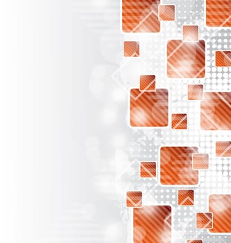Illustration abstract squares blank background for design business flyer - vector