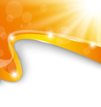 Illustration abstract background with sun light rays - vector