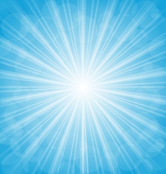 Illustration summer background show light rays - vector