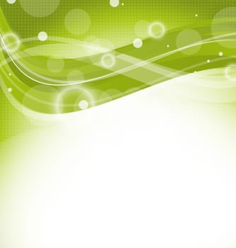 Illustration green nature background, design template - vector