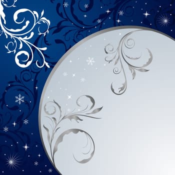 Christmas floral background for design card. Vector