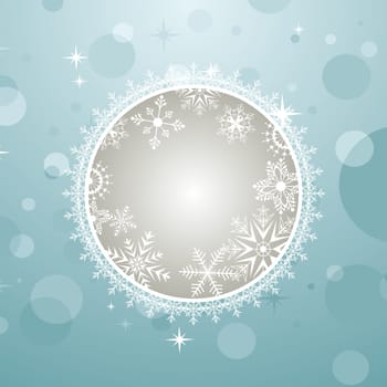 Illustration Christmas invitation with effect bokeh - vector