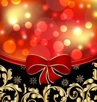 Illustration Christmas floral ornamental decoration for design packing - vector