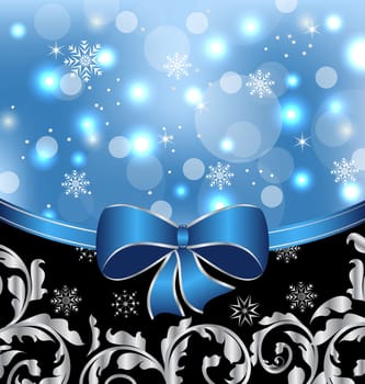 Illustration Christmas floral packing, ornamental design elements - vector