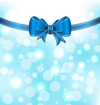 Illustration Christmas elegant packing with bow -  vector