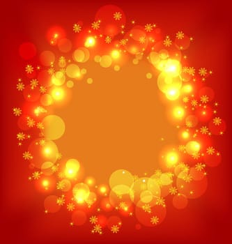 Illustration Christmas holiday wallpaper with glowing effect - vector