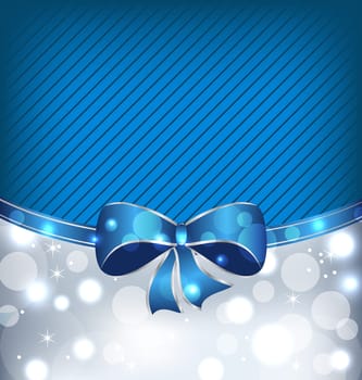 Illustration Christmas glowing background, holiday design elements - vector