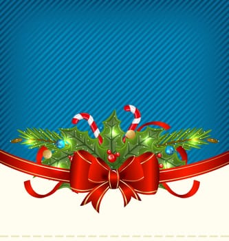 Illustration Christmas holiday packing, ornamental design elements - vector