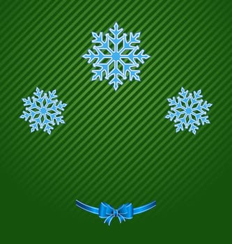 Illustration Christmas holiday background with snowflakes - vector