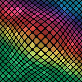 colorful illustration with mosaic background  for your design