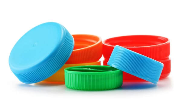 Plastic bottle cap isolated on white