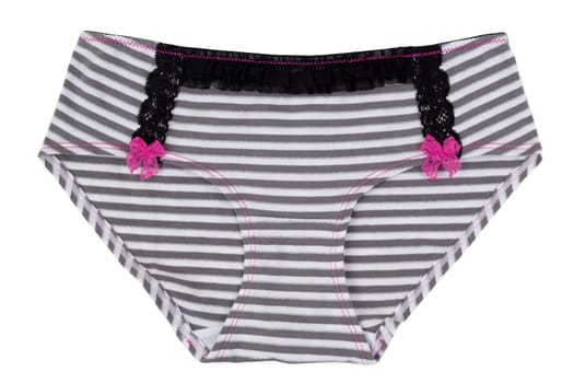 female striped pants on a white background