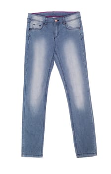 striped jeans isolated on white background