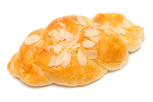 object on white - food baking bun closeup