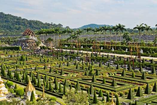 Thai temple in Nong Nooch Tropical Garden, Pattaya