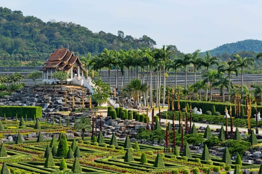 Oriental-style gazebo, park Nong Nooch Pattaya, Thailand