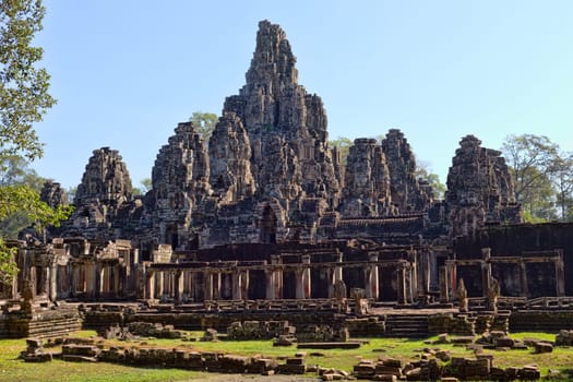 Ancient buddhist khmer temple in Angkor Wat, Cambodia.