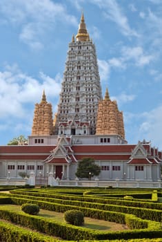 Vietnamese style temple in Thailand. Temple complex Wat Yan, Pattaya, Chonburi province.