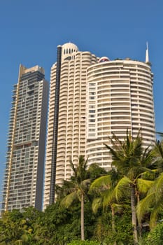 Sunny tropical Skyscrapers of Pattaya, Thailand