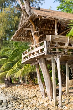 wooden bungalow resort in Koh Chang island, Thailand