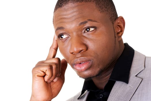 Thoughtful businessman portrait