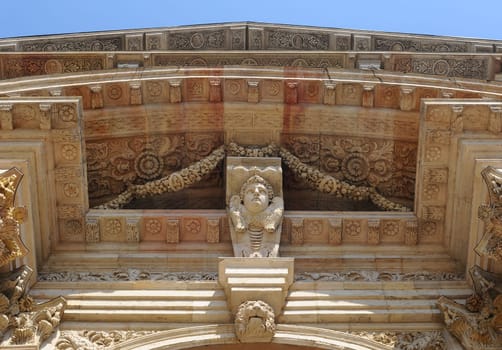 Entrance portal of the church of San Fedele in Milano