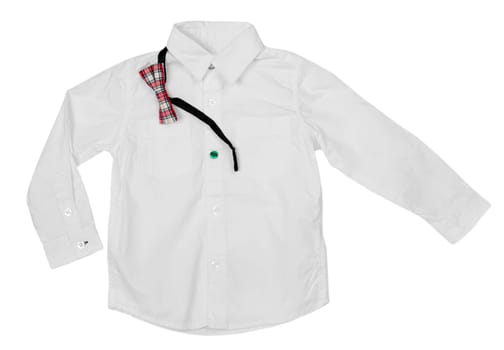 classic white shirt and bow tie