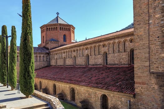 Santa Maria de Ripoll monastery, Catalonia, Spain. Founded in 879, is considered the cradle of the catalan nation.