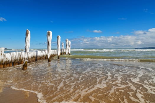 Groynes in winter