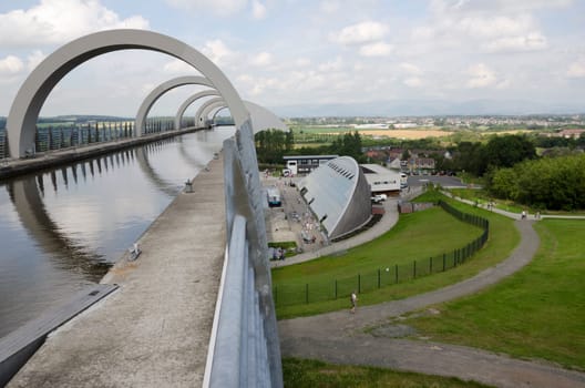 Falkirk wheel in Scotland