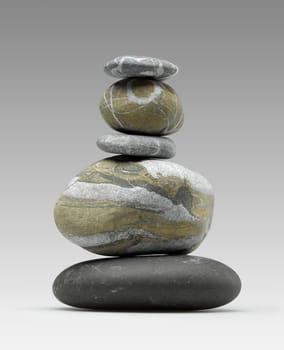 Pile of pebbles - zen look