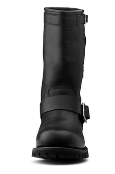 Black boots (clipping path) on white background