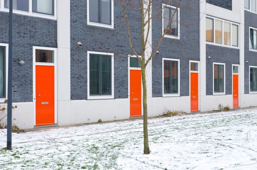 newly build residential houses in zwolle, netherlands