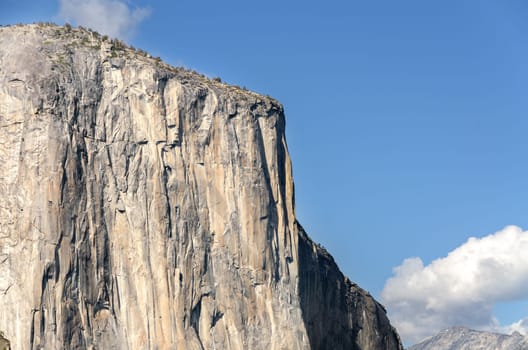 rock El Capitan in Yosemite National Park in California