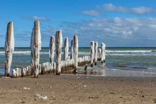 Groynes in winter
