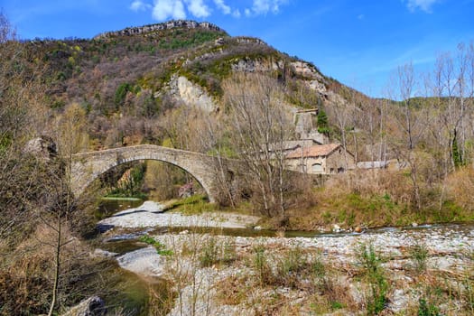 pont of Cabreta, on the river Fresser between Ripoll i Ribes, Catalonia Spain