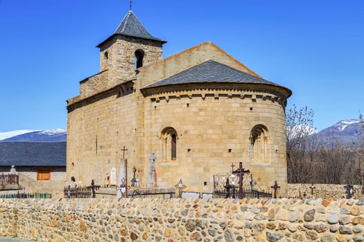 church romanesque of Sant Marti dHix Bourg-Madame, France.